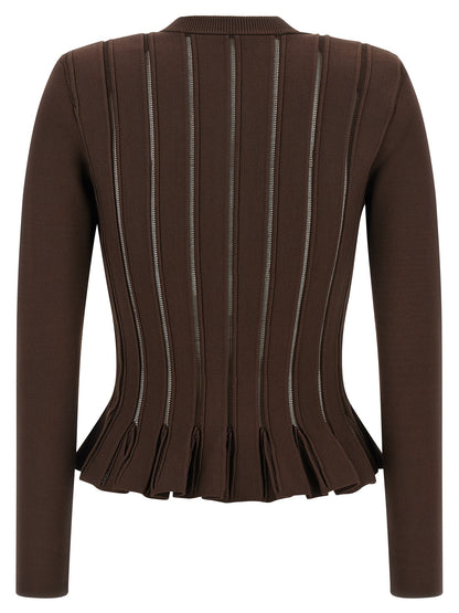 Cardigan trama à jour Sweater, cardigans