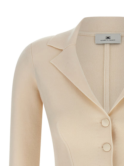 Fabric-stitch wool blazer Blazer, suits