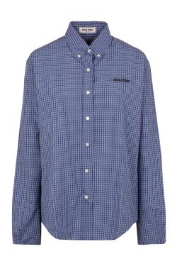 Miu Miu Button-down collar cotton shirt