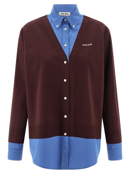 Poplin and cashmere shirt Shirt, blouse