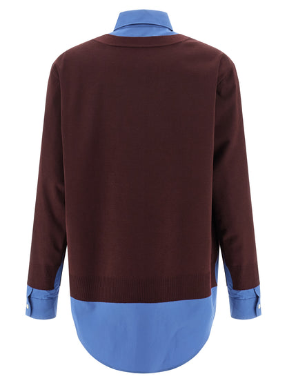 Poplin and cashmere shirt Shirt, blouse