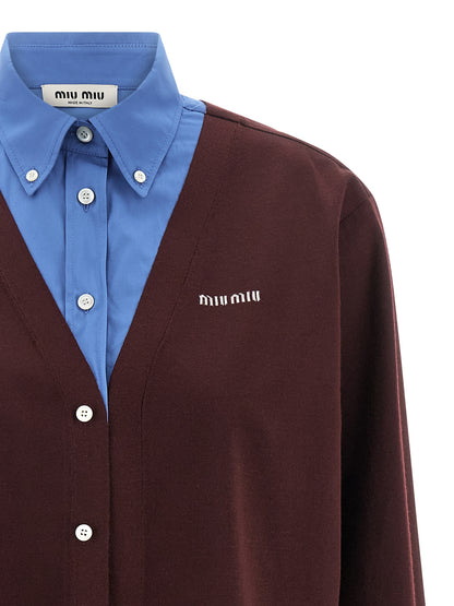 Poplin and cashmere shirt Shirt, blouse