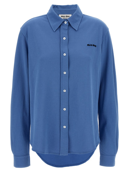 Piqué cotton shirt Shirt, blouse