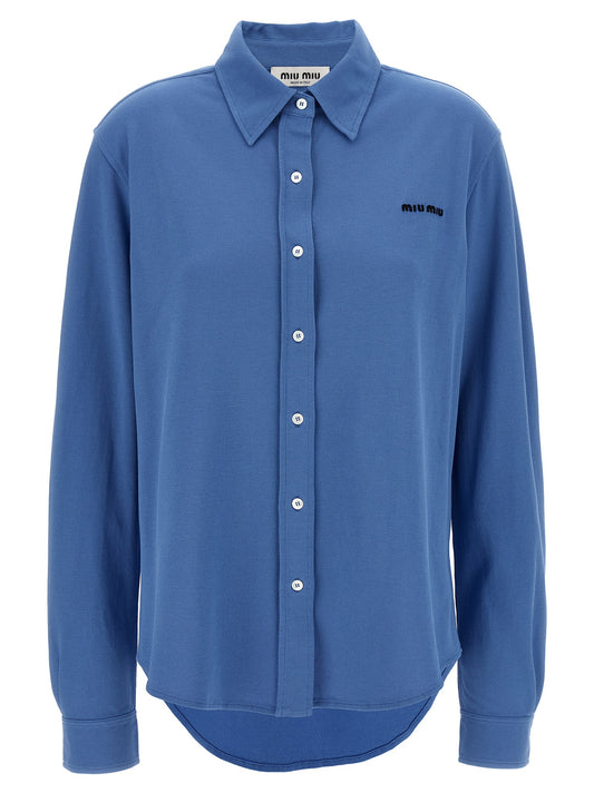 Piqué cotton shirt Shirt, blouse