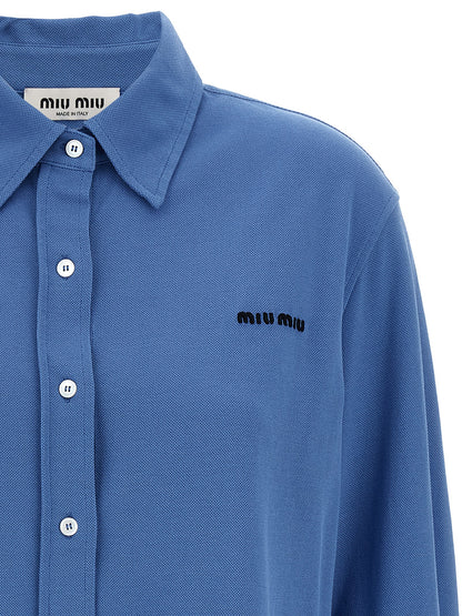 Piqué cotton shirt Shirt, blouse