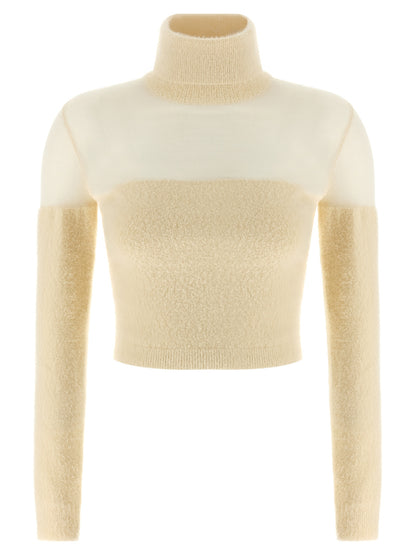 Brushed insert turtleneck sweater Sweater, cardigans