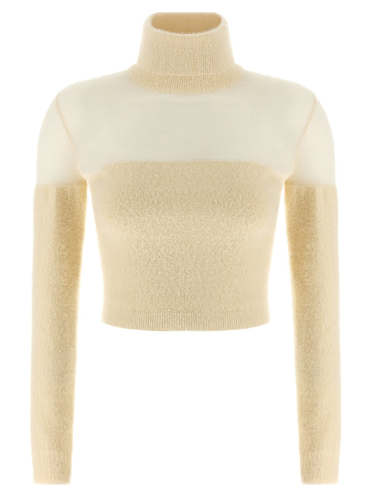 Brushed insert turtleneck sweater Sweater, cardigans