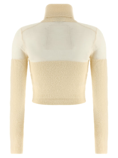 Brushed insert turtleneck sweater Sweater, cardigans