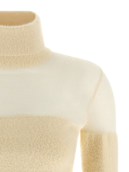 Brushed insert turtleneck sweater Sweater, cardigans