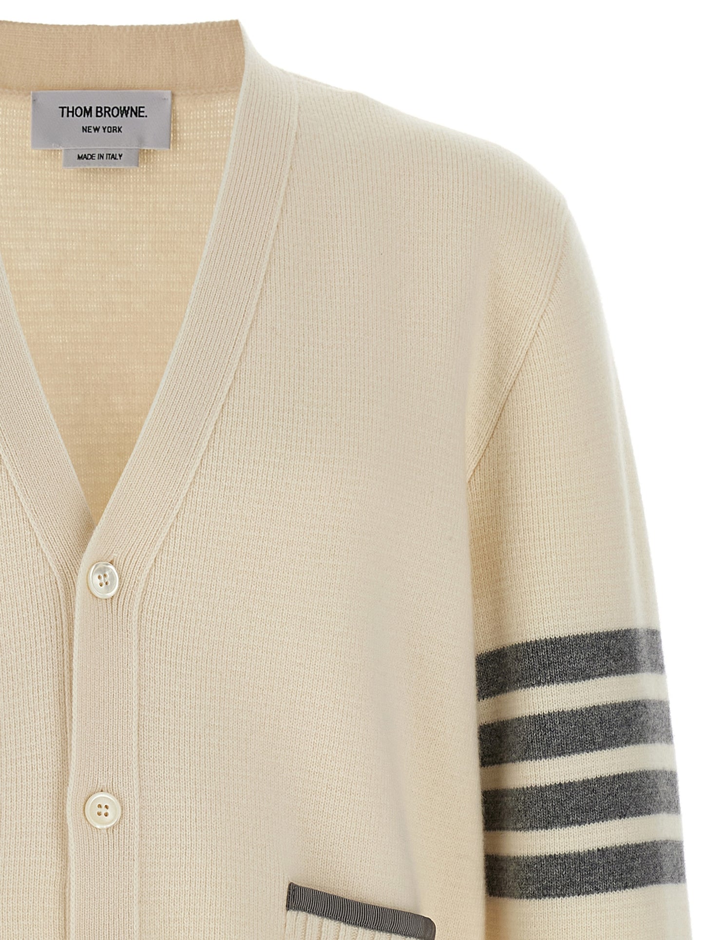 '4-Bar' Wool cardigan Sweater, cardigans