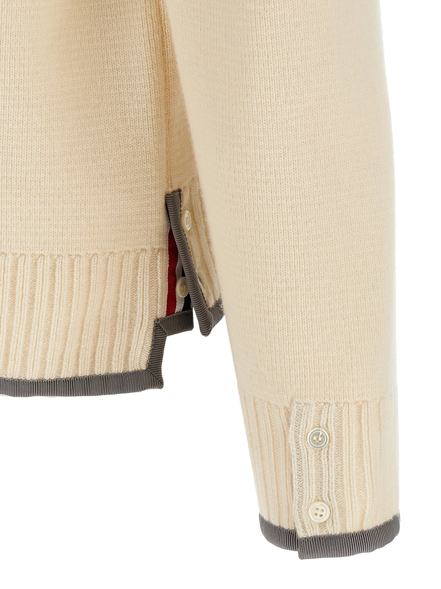'4-Bar' Wool cardigan Sweater, cardigans