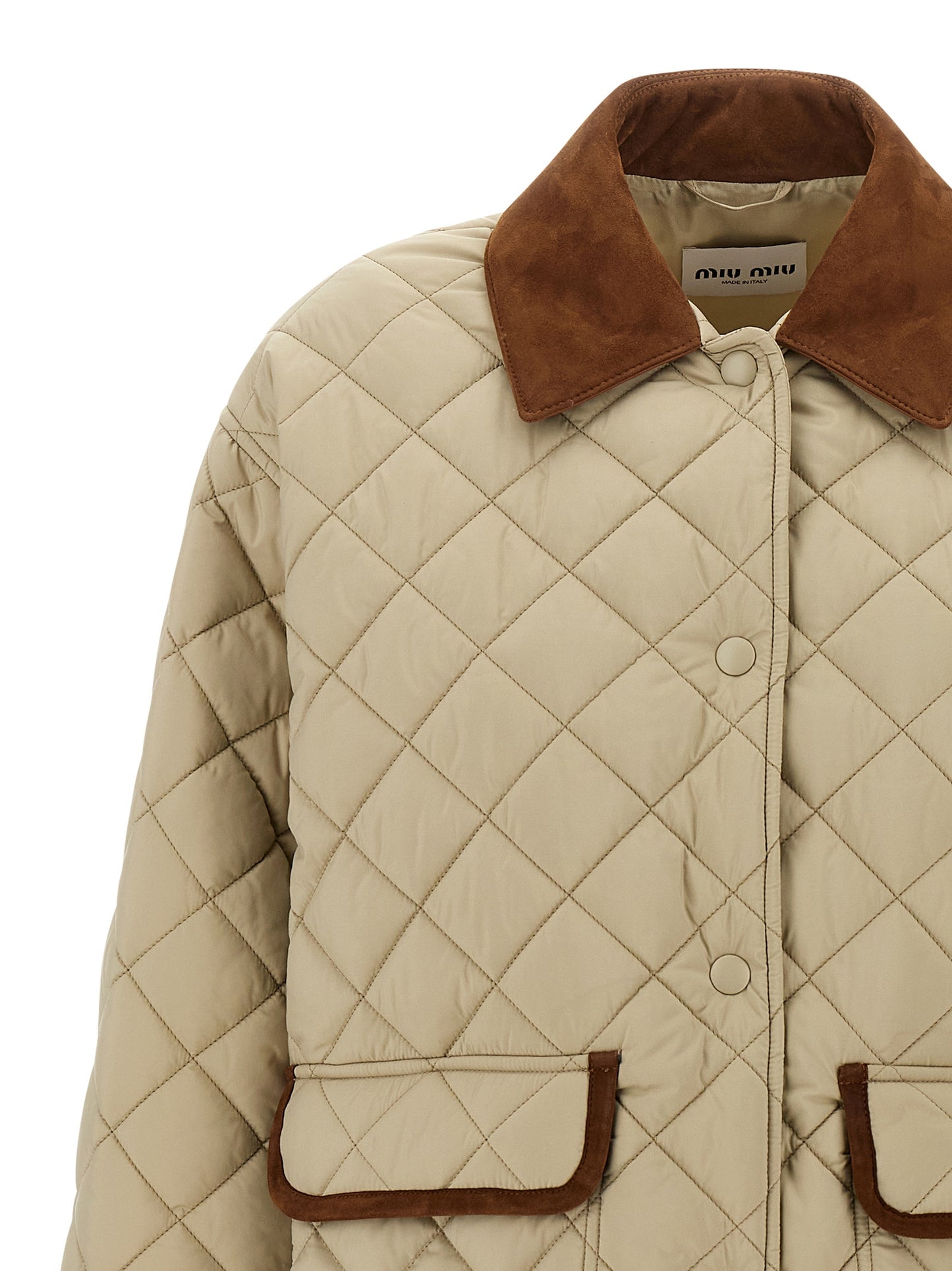 Suede detail blouson Down jacket, Parka, Casual jackets
