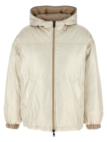 Laminated reversible down jacket Piumini, Parka, Giacche casual