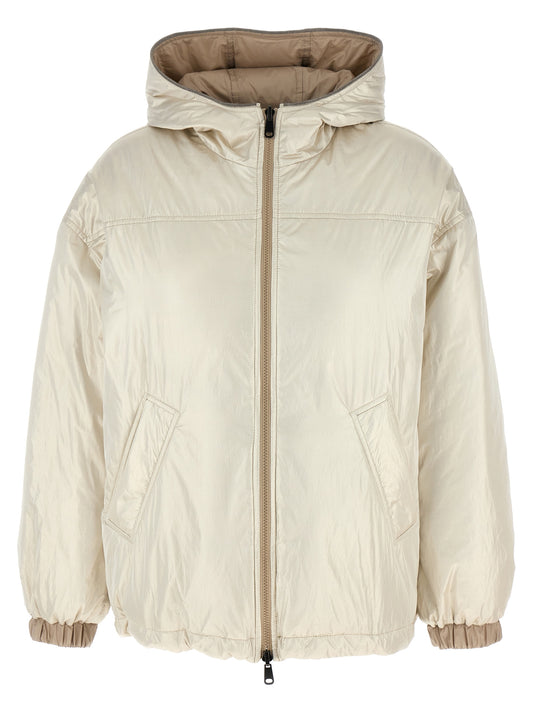 Laminated reversible down jacket Piumini, Parka, Giacche casual