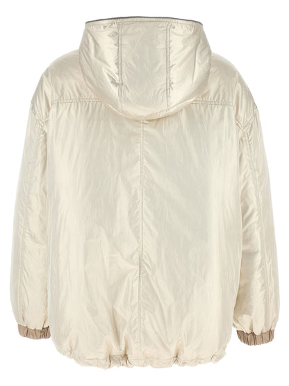 Laminated reversible down jacket Piumini, Parka, Giacche casual