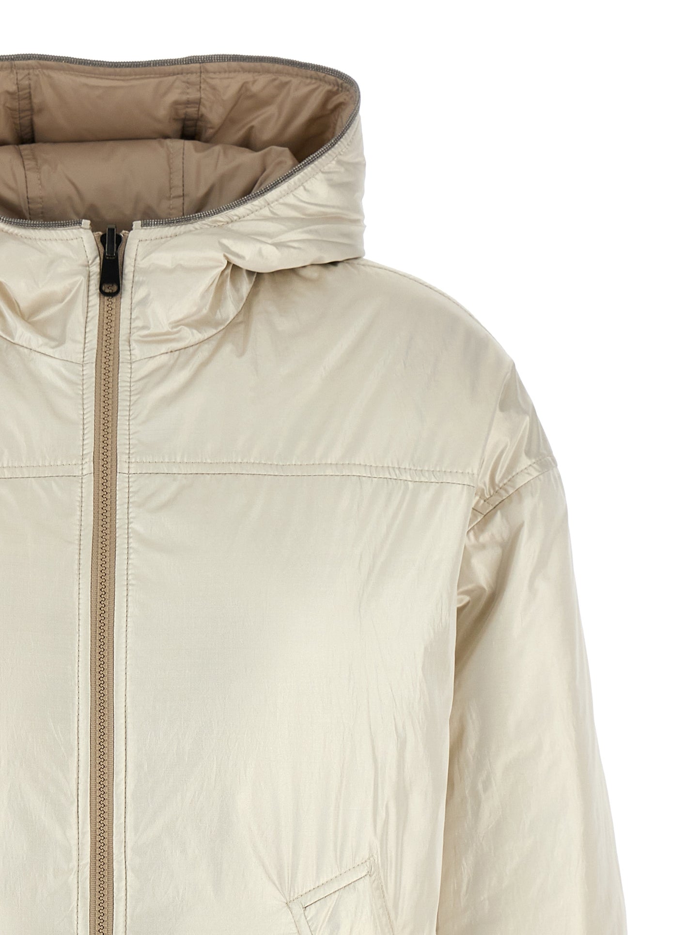 Laminated reversible down jacket Piumini, Parka, Giacche casual