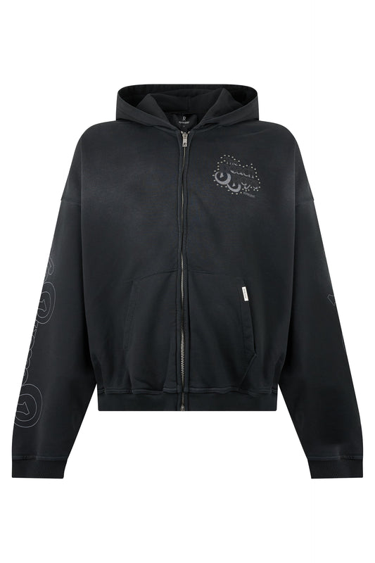Represent Hooded sweatshirt with zip