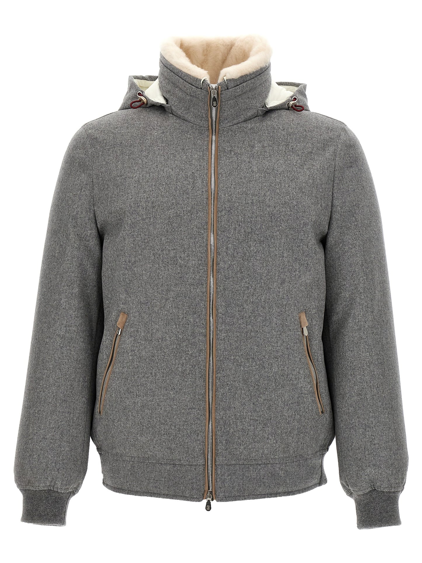 Sherling neck bomber jacket Down jacket, Parka, Casual jackets