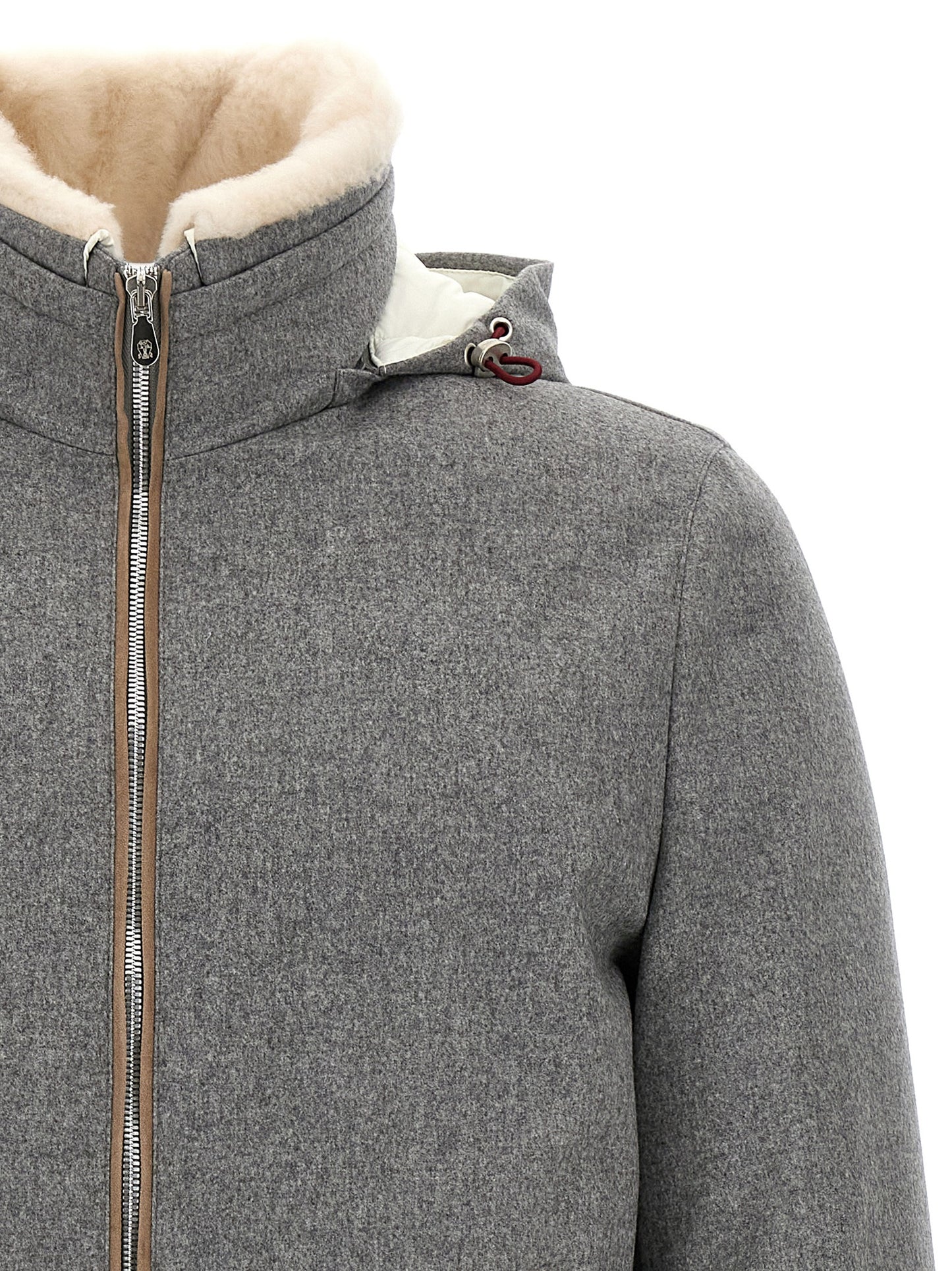 Sherling neck bomber jacket Down jacket, Parka, Casual jackets