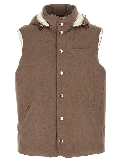 Padded wool vest Gilet