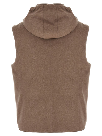 Padded wool vest Gilet