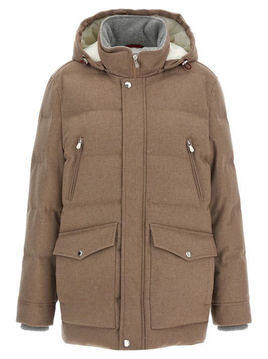 Flannel down jacket Down jacket, Parka, Casual jackets