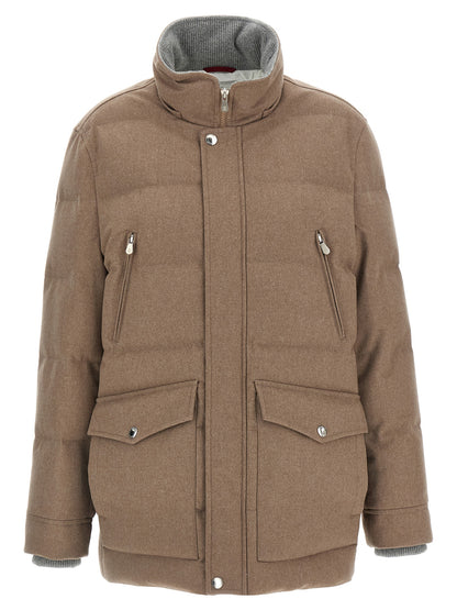 Flannel down jacket Down jacket, Parka, Casual jackets