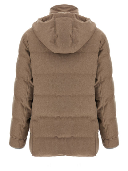 Flannel down jacket Down jacket, Parka, Casual jackets