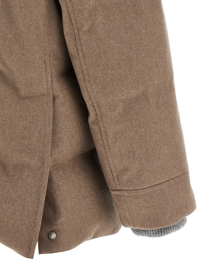 Flannel down jacket Down jacket, Parka, Casual jackets
