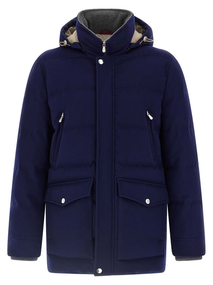Flannel down jacket Down jacket, Parka, Casual jackets
