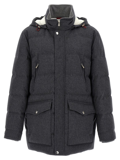 Flannel down jacket Down jacket, Parka, Casual jackets