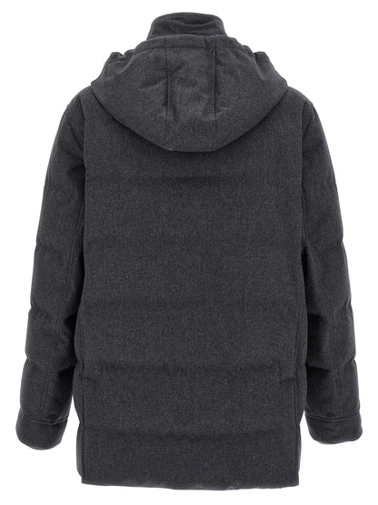 Flannel down jacket Down jacket, Parka, Casual jackets