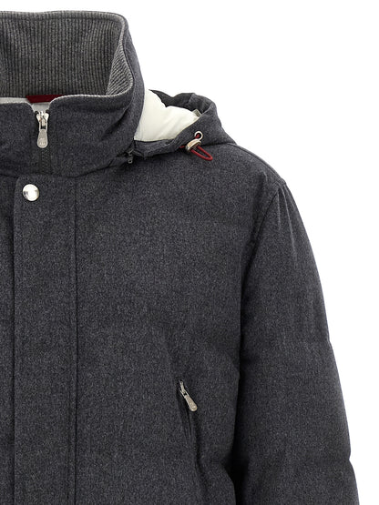 Flannel down jacket Down jacket, Parka, Casual jackets