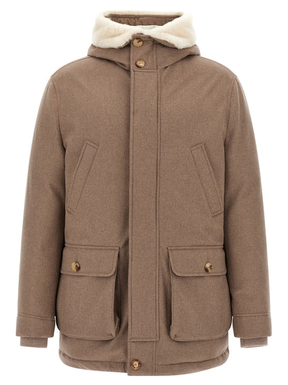 Flannel down jacket Down jacket, Parka, Casual jackets