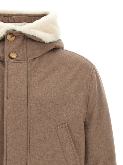 Flannel down jacket Down jacket, Parka, Casual jackets