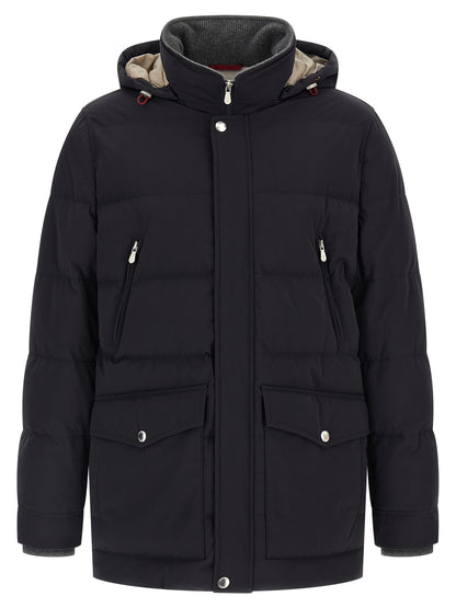 Knit insert down jacket Down jacket, Parka, Casual jackets