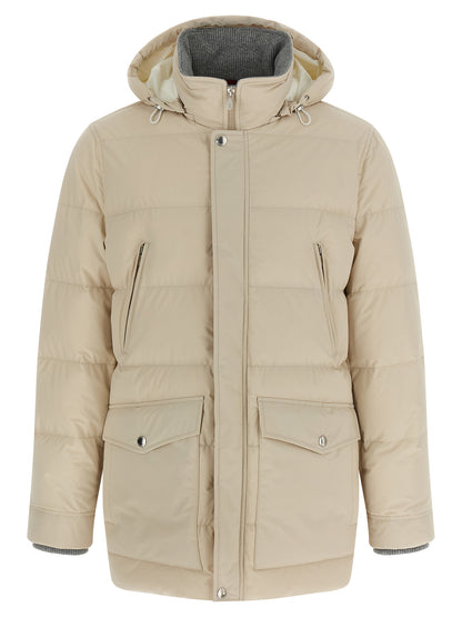 Knit insert down jacket Down jacket, Parka, Casual jackets
