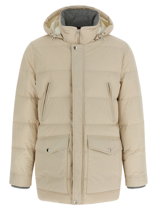 Knit insert down jacket Down jacket, Parka, Casual jackets