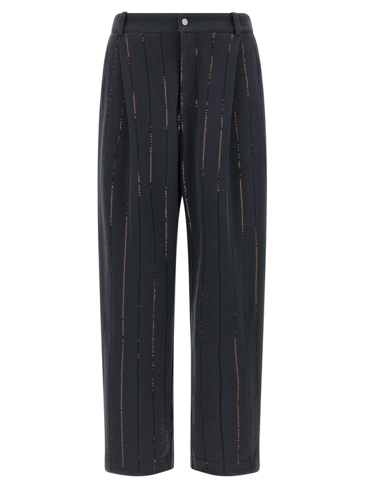 'Dazzling Chalk Stripe Embroidery' joggers Pants