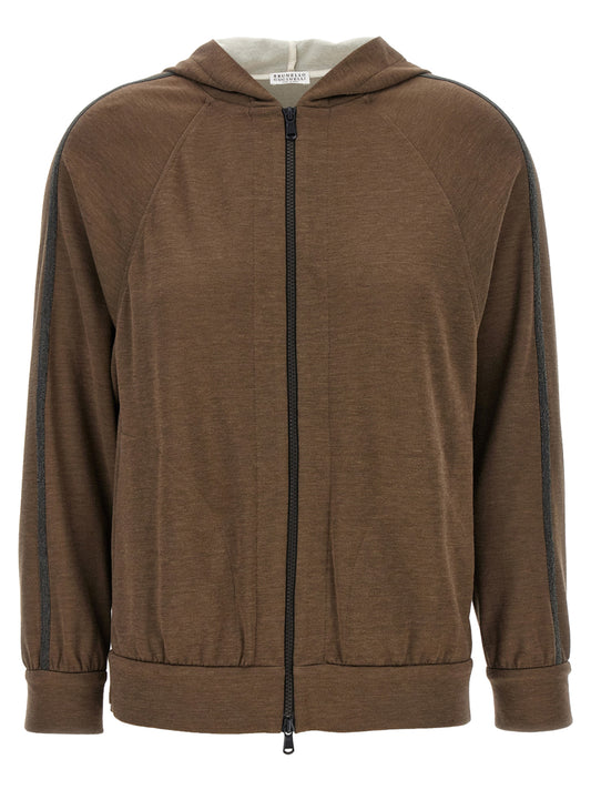 'Shiny Trims' hoodie Sweatshirt