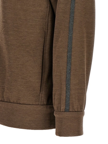 'Shiny Trims' hoodie Sweatshirt