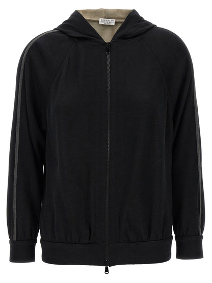 'Shiny Trims' hoodie Sweatshirt
