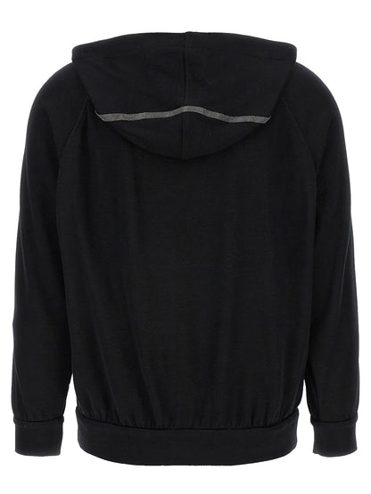 'Shiny Trims' hoodie Sweatshirt