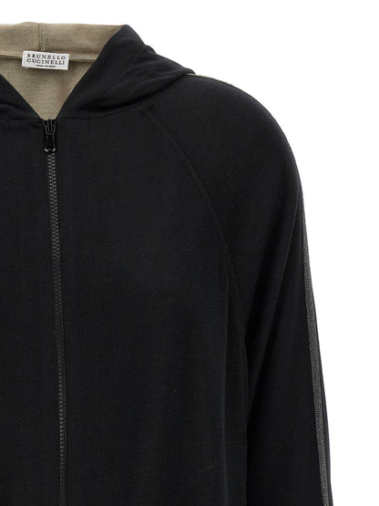 'Shiny Trims' hoodie Sweatshirt