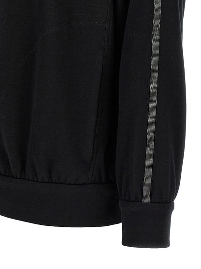 'Shiny Trims' hoodie Sweatshirt