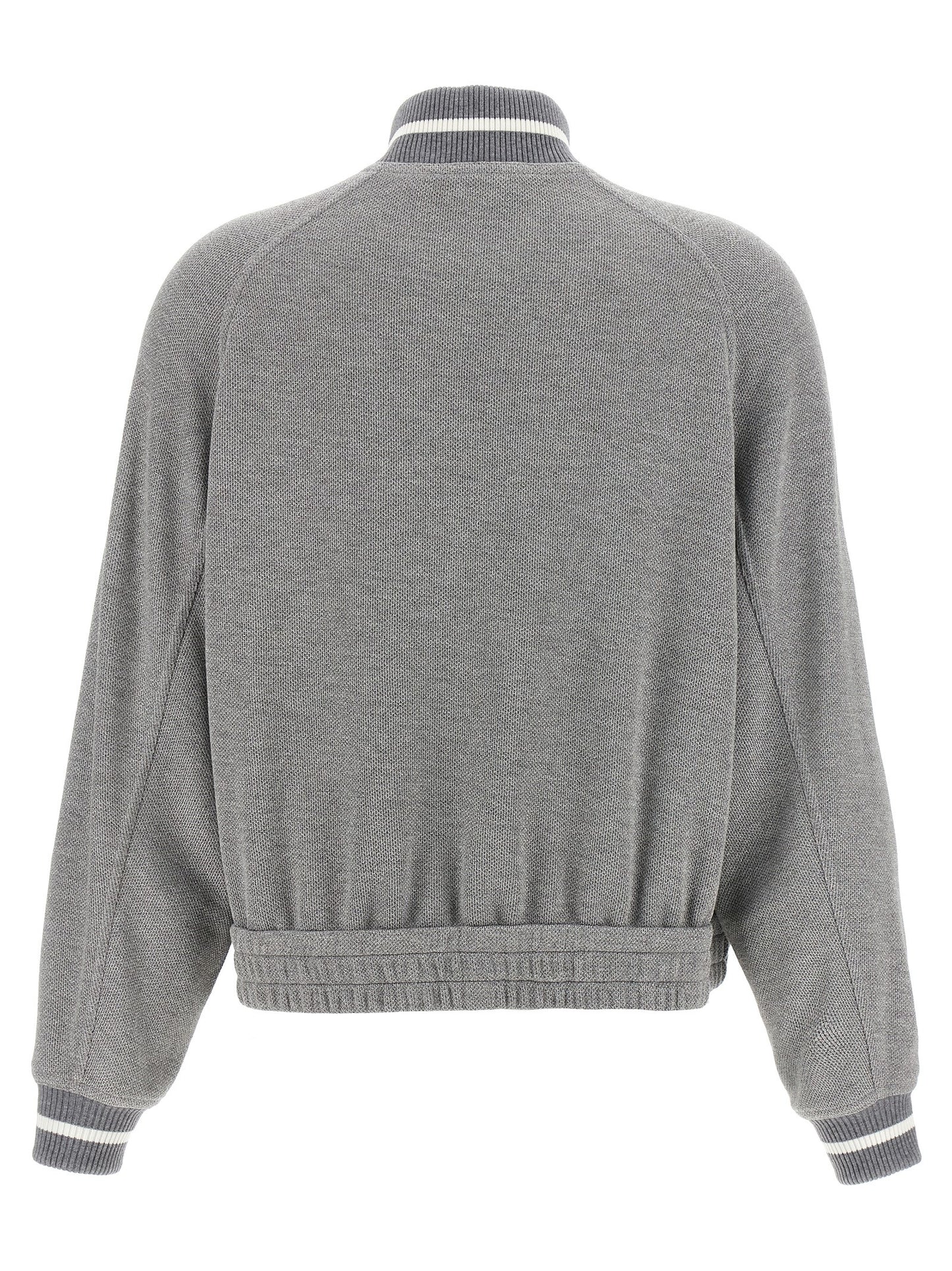 Logo embroidery lamé sweatshirt Sweatshirt