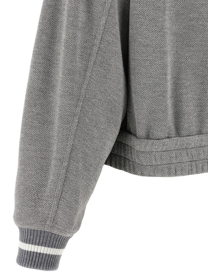 Logo embroidery lamé sweatshirt Sweatshirt