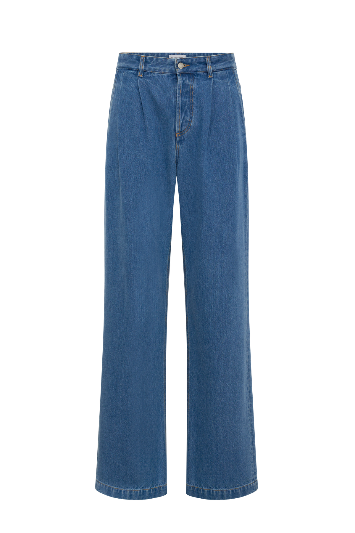 Marine Serre Light blue denim straight jeans
