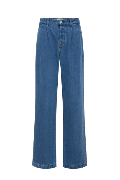 Marine Serre Light blue denim straight jeans