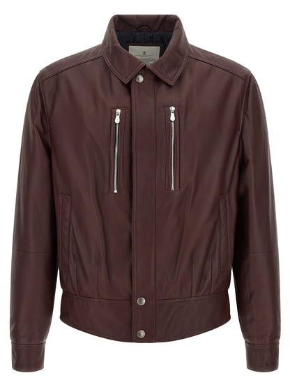 Biker nappa Texture Down jacket, Parka, Casual jackets